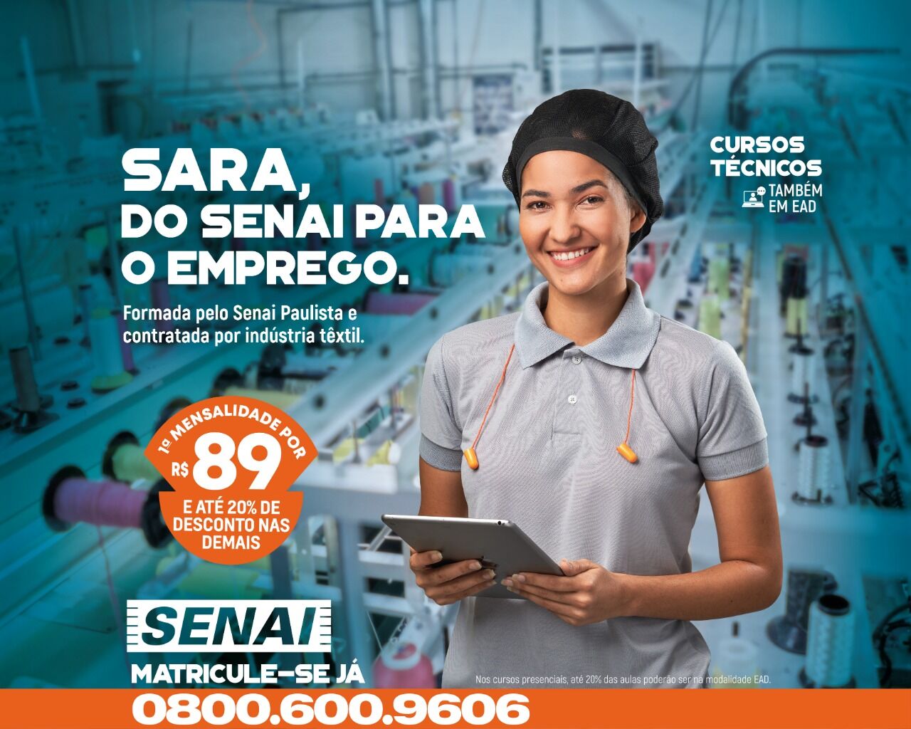 Campanha SENAI, retrato de estúdio