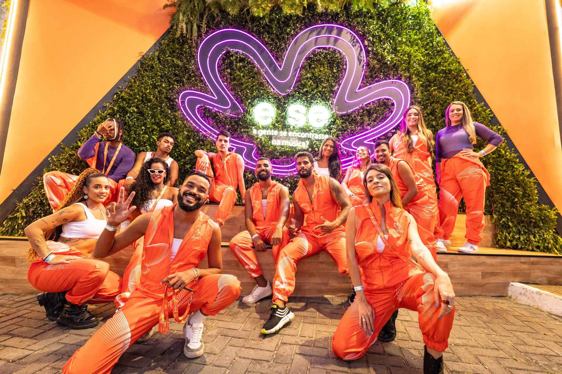 Equipe de ativação de marca Natura em evento