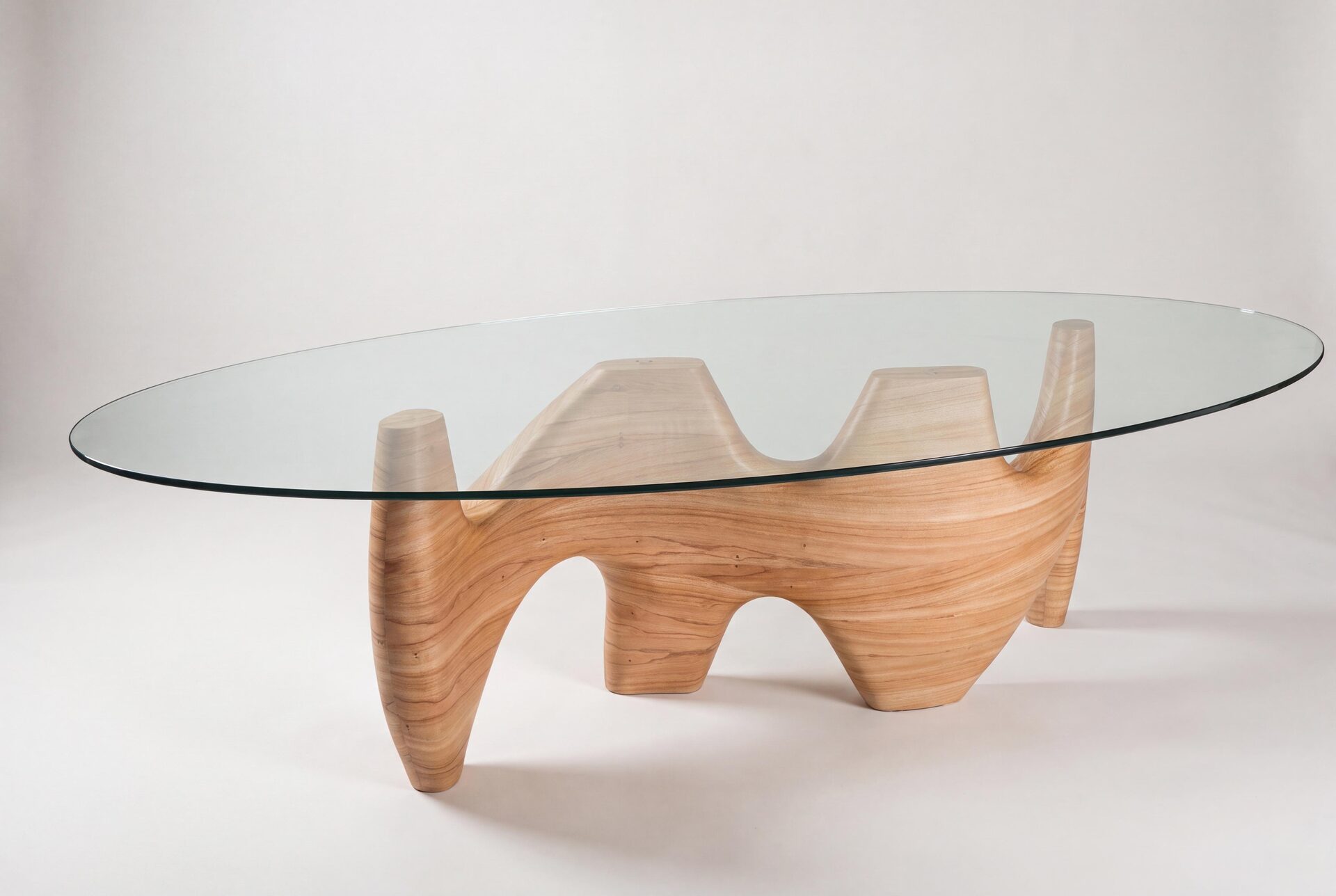 Still de mesa em vidro e madeira